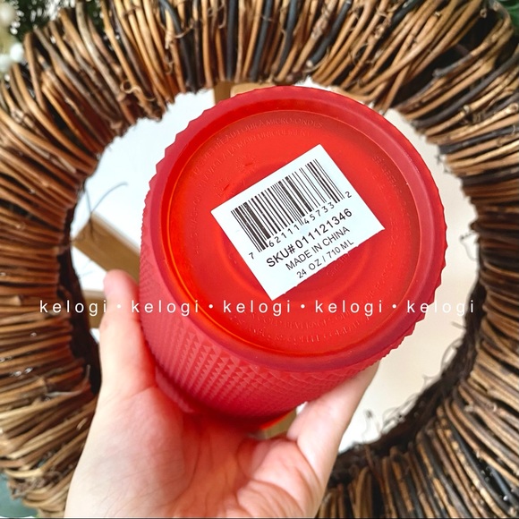 ❤️NEW❤️2021 Starbucks Matte Red Velvet Studded Cup - Picture 8 of 9